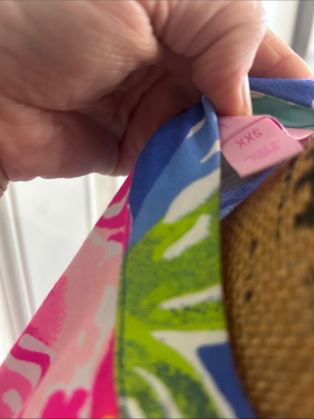 Lilly Pulitzer Pink, Blue & Green Floral Wrap Midi Dress - Picture 3 of 7